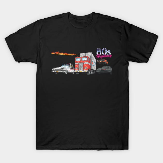 80s Highway T-Shirt by egocenter